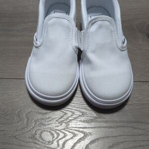 Vans Kids White Slip-On Sneakers